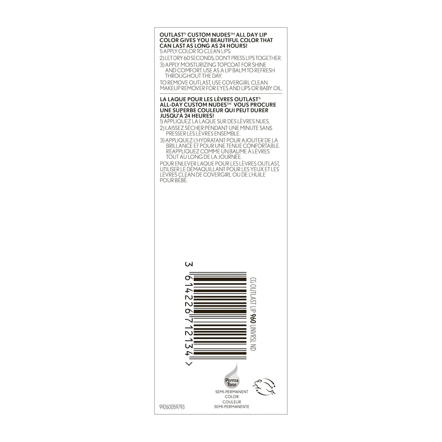 Outlast All-Day Lip Color Custom Nudes, 960 Universal Nude