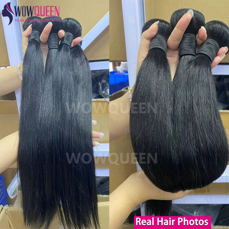 12A Straight Human Hair Bundles 28 30 Inch Raw Hair Bundles 36 38 40 Inch Long Thick Bundles Cheap Brazilian Hair Weave Bundles
