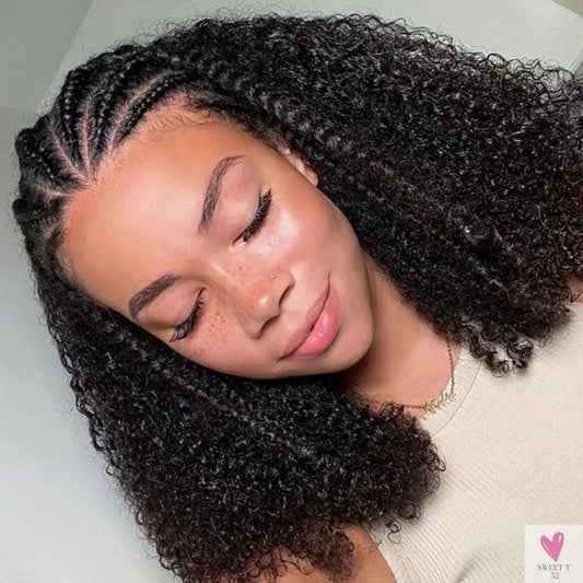 13X4 Lace Front Wigs, Deep Curl Locs Braided Wigs. Dreadlock Wigs for Women & Girls, 100% Human Hair Wigs